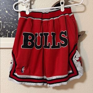 Just Don Chicago Bulls Shorts Men's Red 97-98 Nba Basketball Mesh Drawstring M